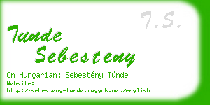 tunde sebesteny business card