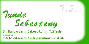 tunde sebesteny business card